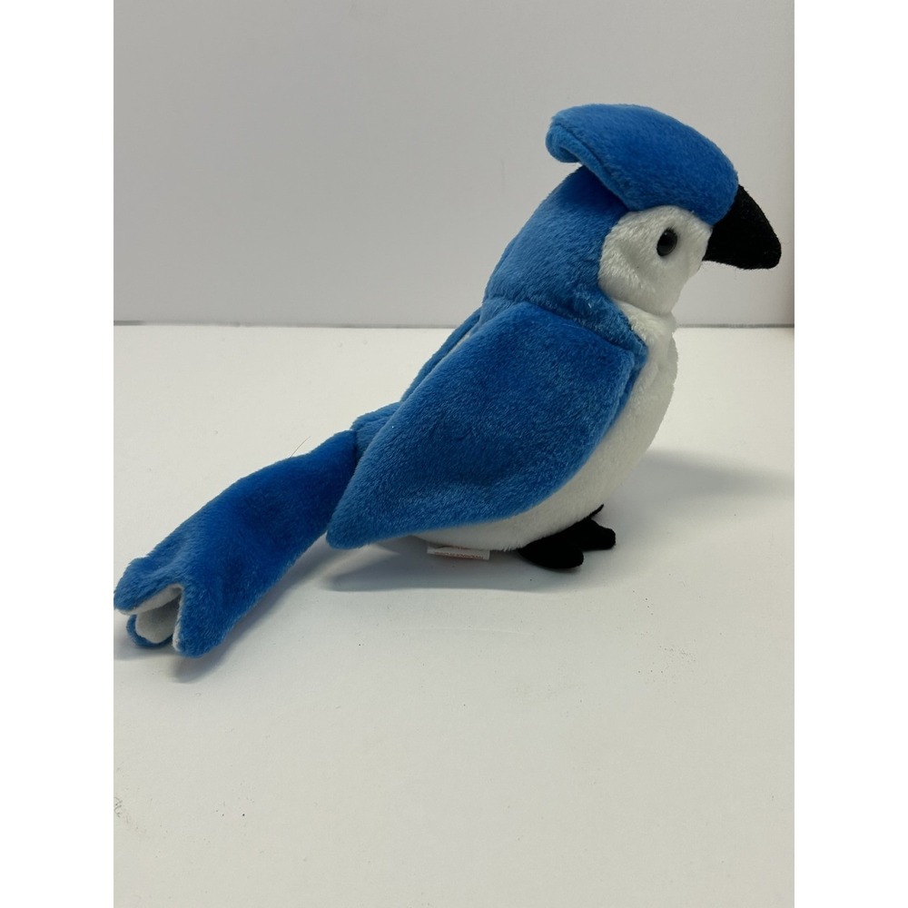 Ty Beanie Baby Rocket Blue Jay Bird 1997 Birthdate 1998 Tush Tag Retired Plush